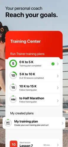 Create your own running plan in Run Trainer for iOS